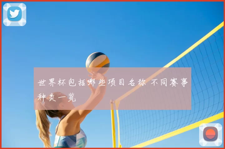 世界杯包括哪些项目名称 不同赛事种类一览