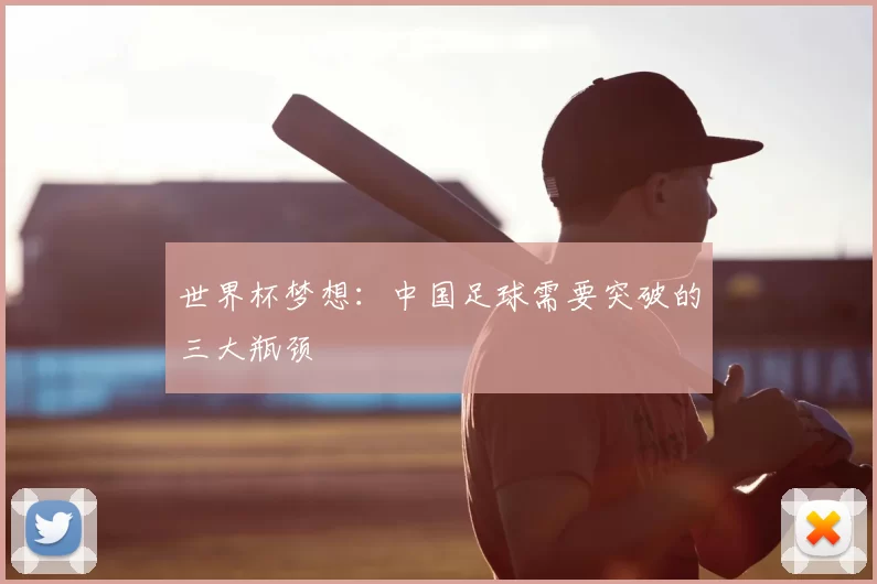 世界杯梦想:中国足球需要突破的三大瓶颈